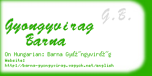 gyongyvirag barna business card